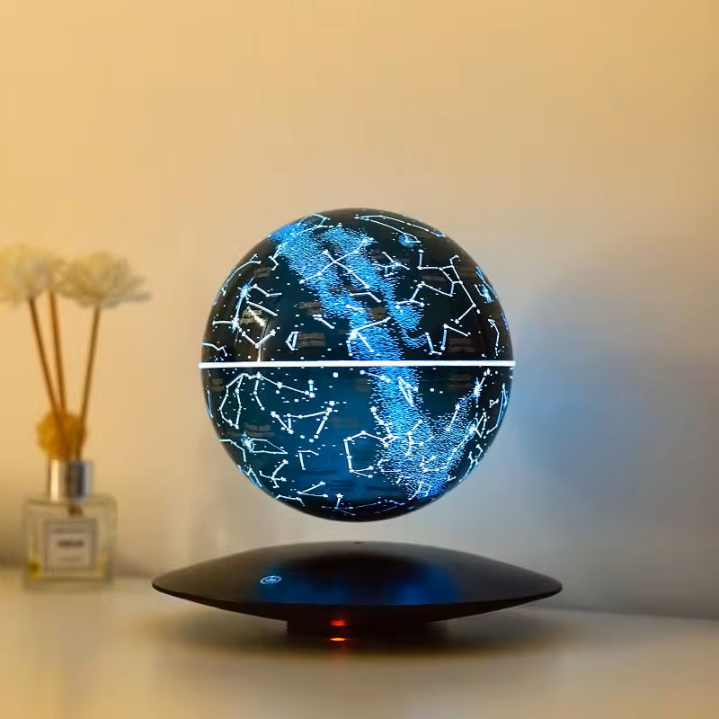 Globe terrestre interactif lumineux en lévitation magnétique avec éclairage LED design