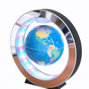 Globe terrestre design lumineux, objet de décoration intérieure moderne et technologique